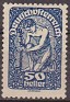 Austria - 1919 - Allegorie Republic - 50 H - Azul - Austria, Allegorie - Scott 215 - 0